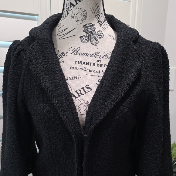 Sandro Black Textured Blazer - Picture 2 of 3